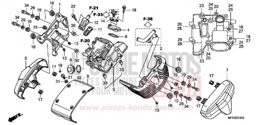 FRONT CYLINDER HEAD COVER VT1300CXA de 2010